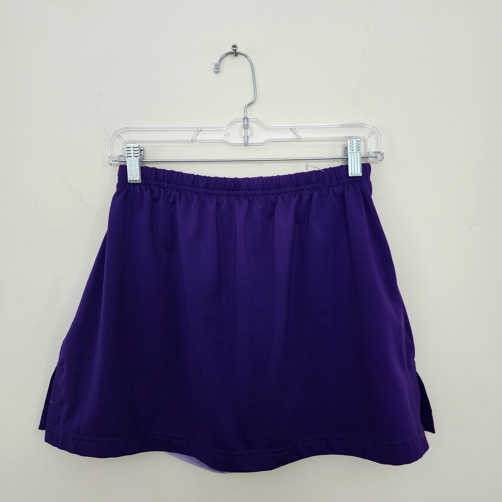 Lejay Womens Purple Athletic Tennis Skort Medium Elastic Waist Made in USA
